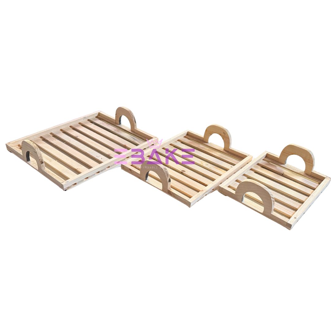 Pinewood Hamper Tray Set (Set of 3 Sizes)