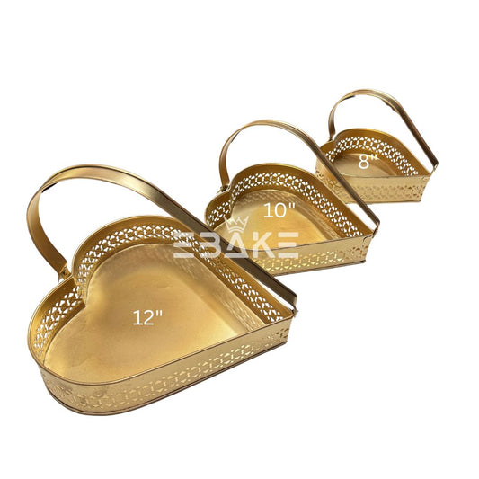 Heart Shaped Metal Hamper Basket (Set of 3)