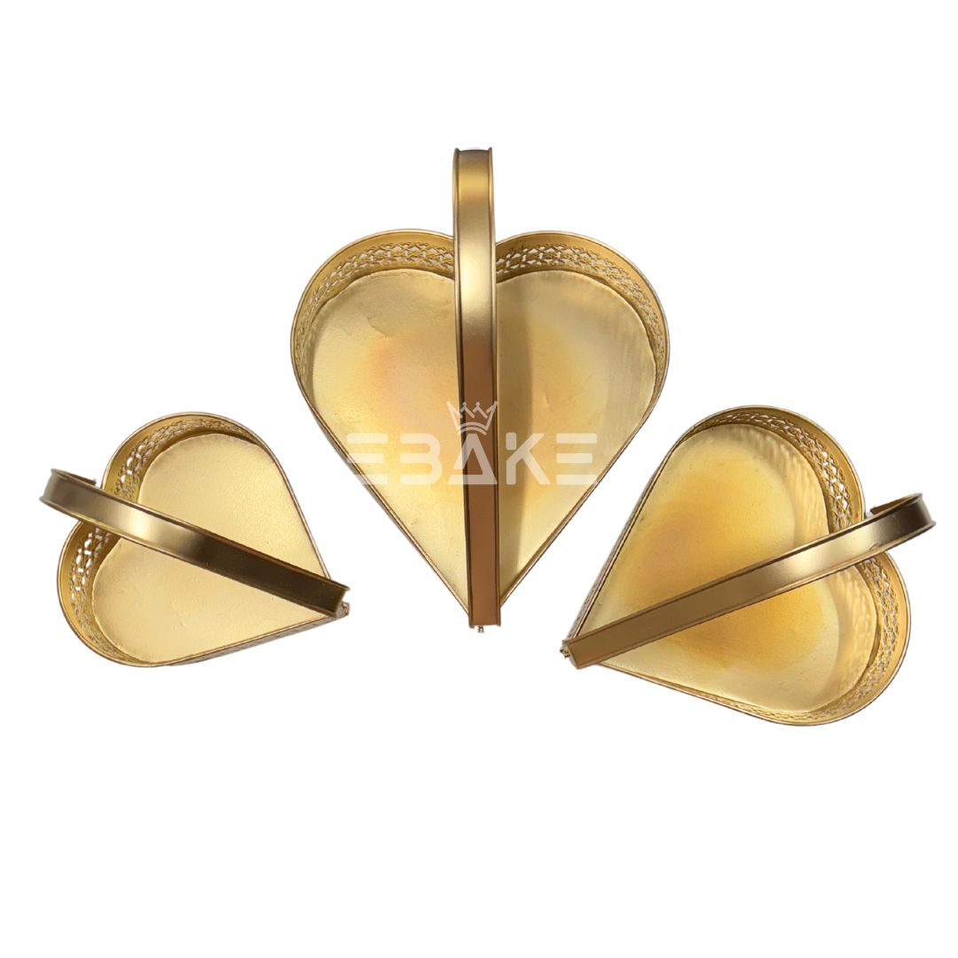 Heart Shaped Metal Hamper Basket (Set of 3)